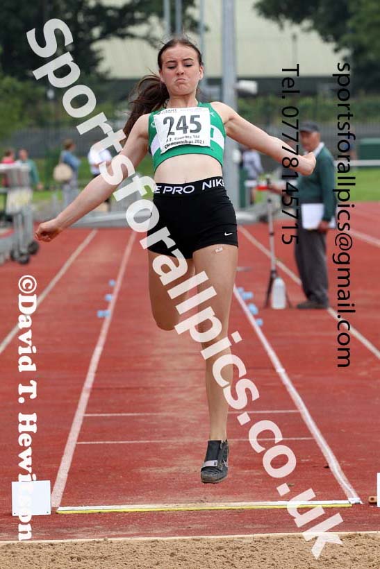 Women and Girls long jump, 2021 North Eastern Track and Field Champs., Middesbrough. Photo: David T. Hewitson/Sports for All Pics